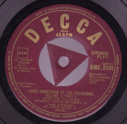 Louis Armstrong : At The Cresendo Vol 2, Part 3 (7", EP)
