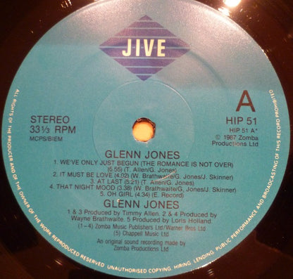 Glenn Jones : Glenn Jones (LP, Album)
