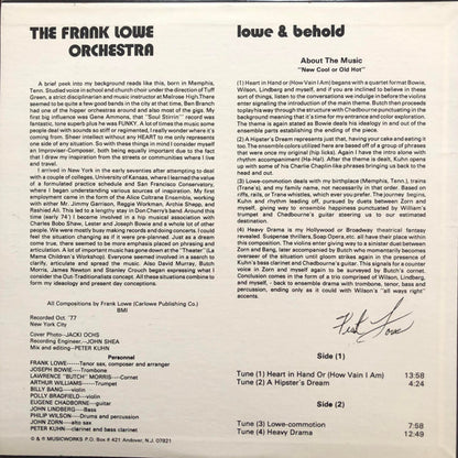 The Frank Lowe Orchestra : Lowe And Behold (LP, Album)
