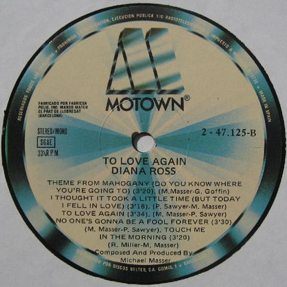 Diana Ross : To Love Again (LP, Comp)