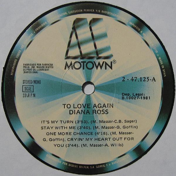 Diana Ross : To Love Again (LP, Comp)