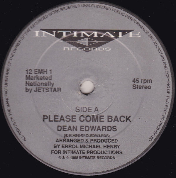 Dean Edwards : Please Come Back (12")