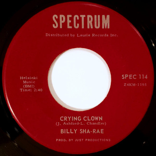 Billy Sha-Rae : Do It / Crying Clown (7", Single, Roc)