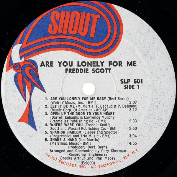 Freddie Scott (2) : Are You Lonely For Me? (LP, Album, Mono)