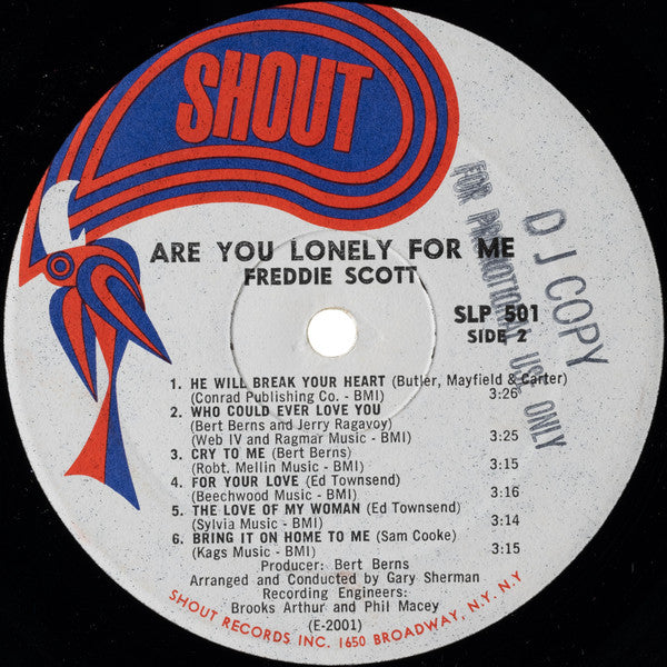 Freddie Scott (2) : Are You Lonely For Me? (LP, Album, Mono)