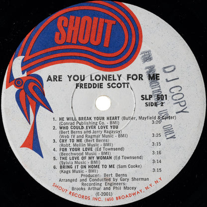 Freddie Scott (2) : Are You Lonely For Me? (LP, Album, Mono)