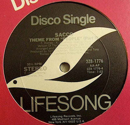 Lugee Sacco : Theme From People  (12")