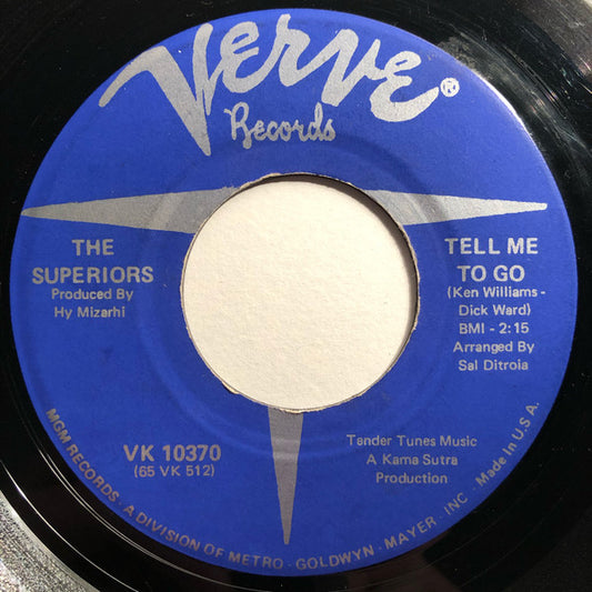 The Superiors : What Would I Do / Tell Me To Go (7", Single)