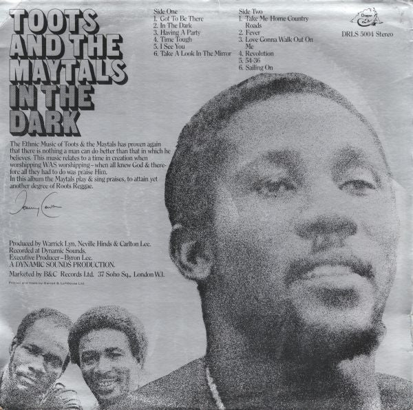 Toots & The Maytals : In The Dark (LP, Album, Gar)