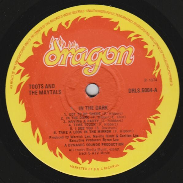 Toots & The Maytals : In The Dark (LP, Album, Gar)