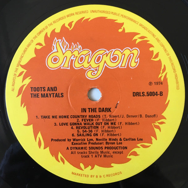 Toots & The Maytals : In The Dark (LP, Album, Gar)