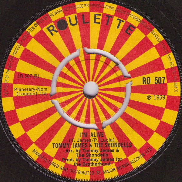 Tommy James & The Shondells : Crystal Blue Persuasion (7", Single)
