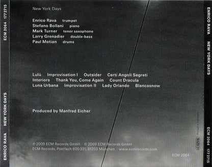 Enrico Rava : New York Days (CD, Album)