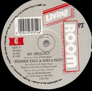 Frankie Paul & Sheila Pate : My Apology (12")