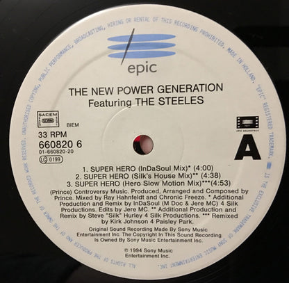 The New Power Generation Featuring The Steeles : Super Hero (12", Maxi)