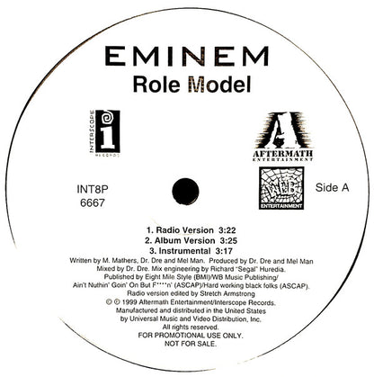 Eminem : Role Model / Cum On Everybody (12", Promo)