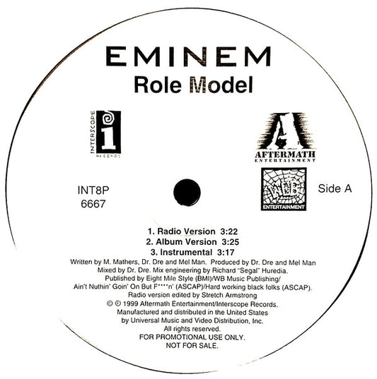 Eminem : Role Model / Cum On Everybody (12", Promo)