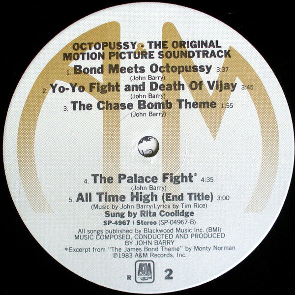 John Barry : Octopussy (Original Motion Picture Soundtrack) (LP, Album, R -)