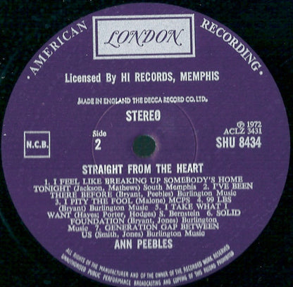 Ann Peebles : Straight From The Heart (LP, Album)