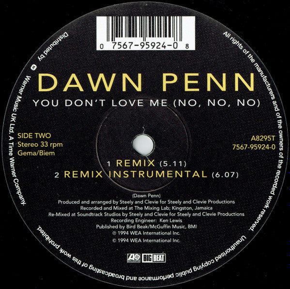 Dawn Penn : You Don't Love Me (No, No, No) (12", Single)