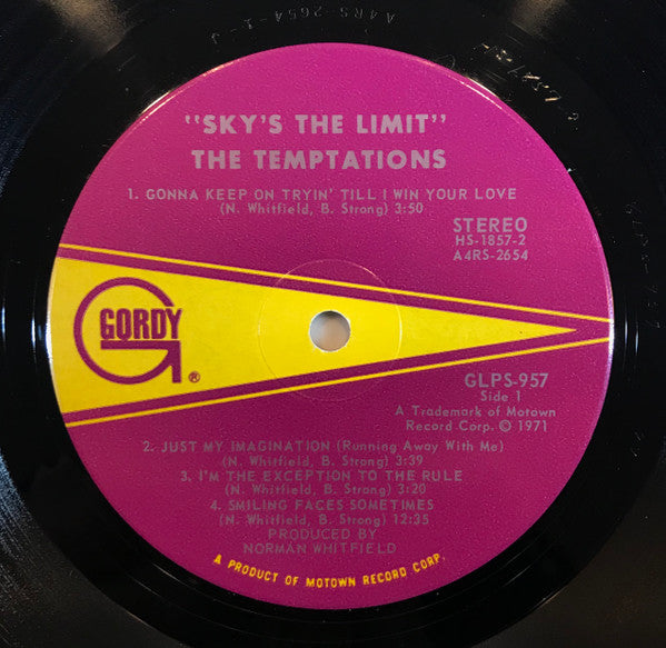 The Temptations : Sky's The Limit (LP, Album)
