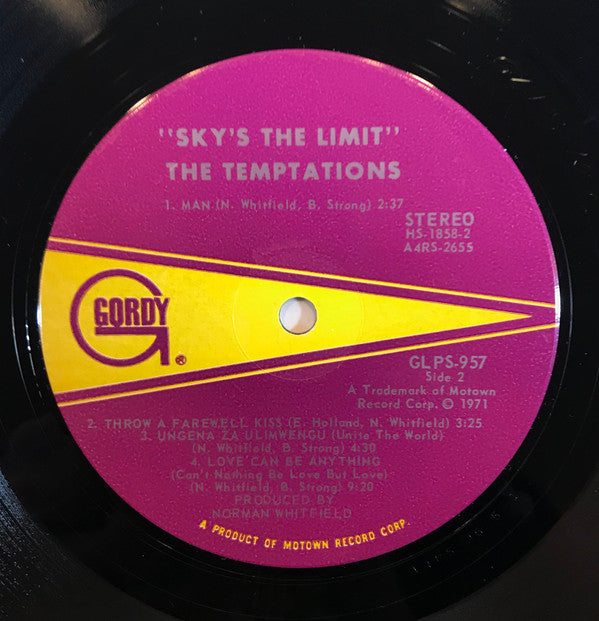 The Temptations : Sky's The Limit (LP, Album)