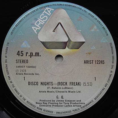 GQ : Disco Nights-(Rock Freak) (12", Single)