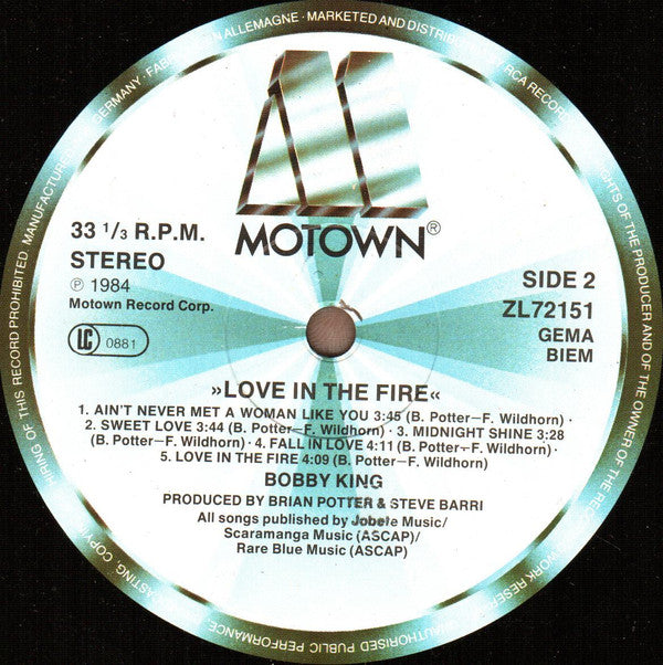 Bobby King : Love In The Fire (LP, Album)