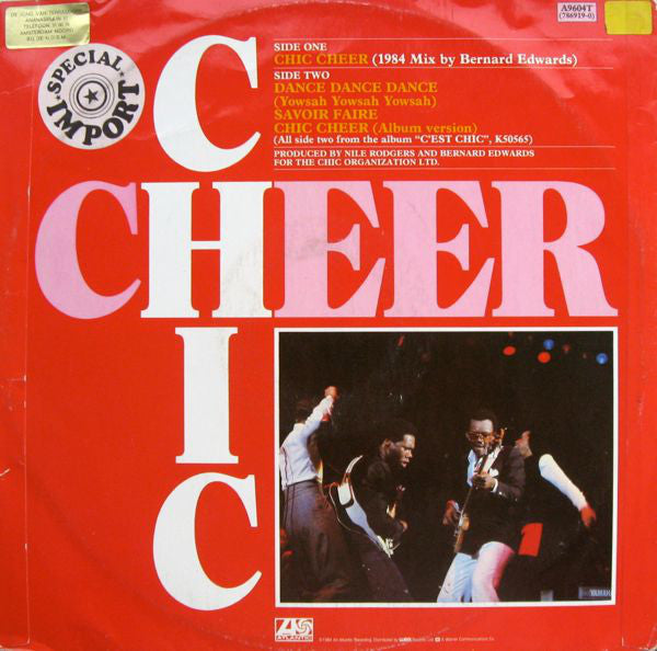 Chic : Chic Cheer (1984 Mix By Bernard Edwards) (12")