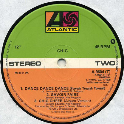 Chic : Chic Cheer (1984 Mix By Bernard Edwards) (12")