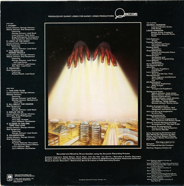 The Brothers Johnson* : Light Up The Night (LP, Album, Gat)