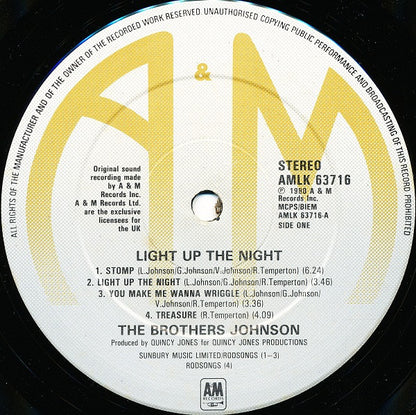 The Brothers Johnson* : Light Up The Night (LP, Album, Gat)