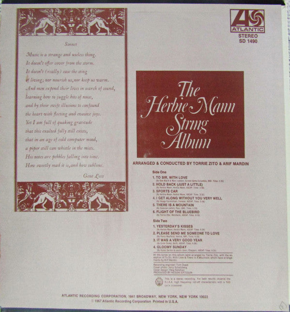 Herbie Mann : The Herbie Mann String Album (LP, Album)