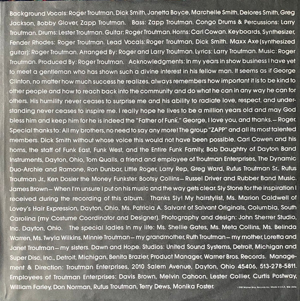 Roger Troutman : The Many Facets Of Roger (LP, Album, Jac)