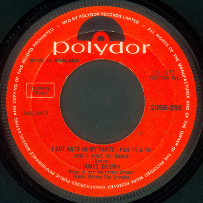 James Brown : I Got Ants In My Pants And I Want To Dance - Part 1 (7", Single, Pap)