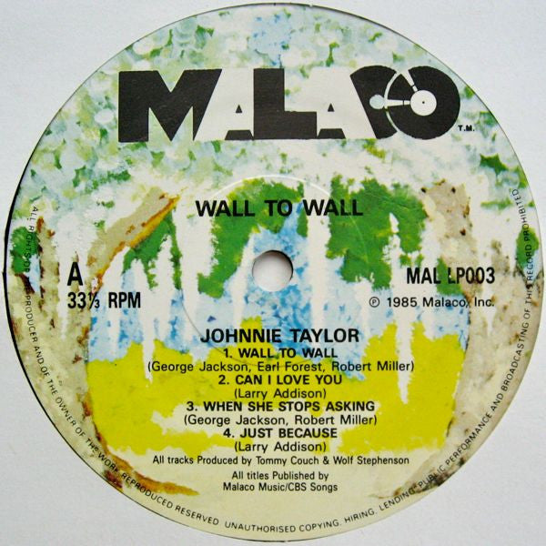 Johnnie Taylor : Wall To Wall (LP, Album)