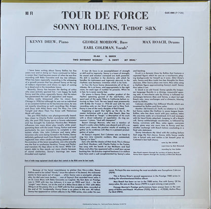 Sonny Rollins : Tour De Force (LP, Album, RE)