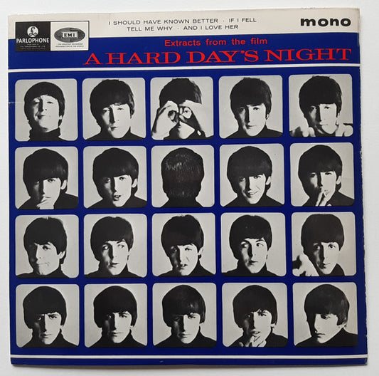 The Beatles : Extracts From The Film A Hard Day's Night (7", EP, Mono)