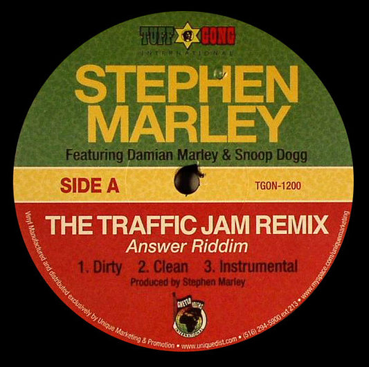 Stephen Marley ft. Damian Marley & Snoop Dogg : The Traffic Jam Remix (12")