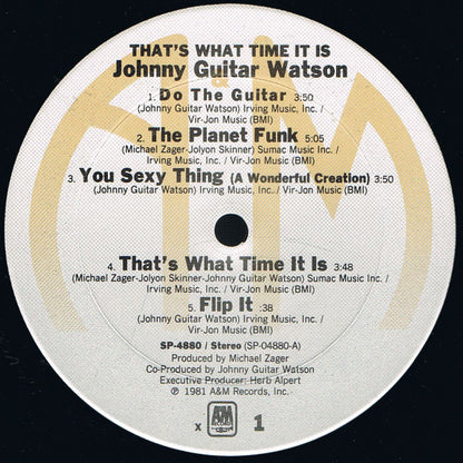 Johnny Guitar Watson : That's What Time It Is (LP, Album)