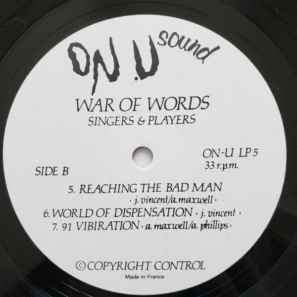 Singers & Players : War Of Words (LP, Album)