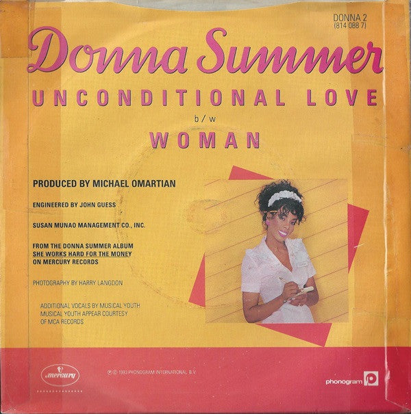 Donna Summer : Unconditional Love (7", Single)