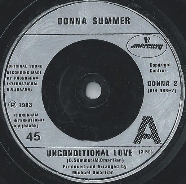Donna Summer : Unconditional Love (7", Single)