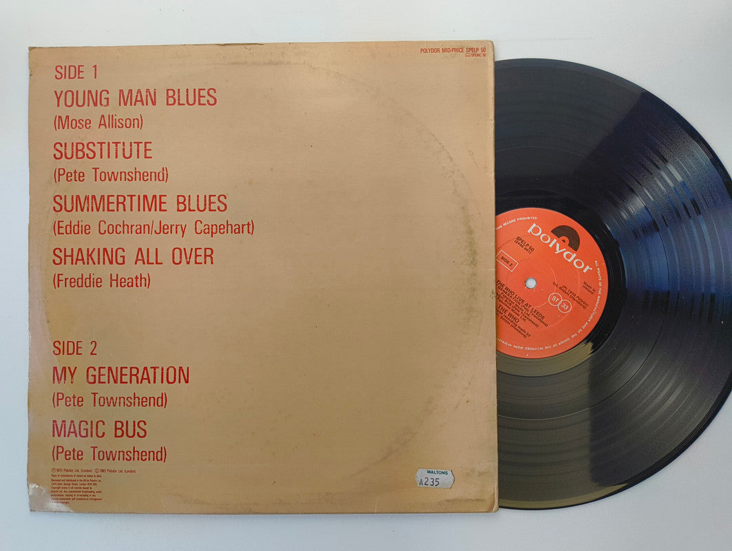 The Who : Live At Leeds (LP, Album)