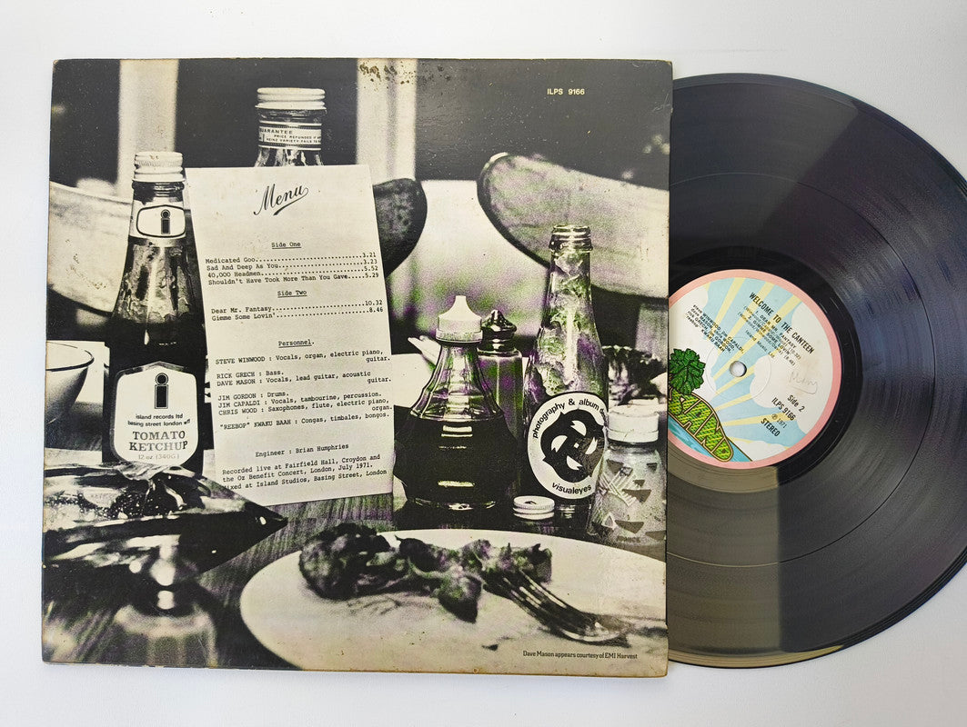 Traffic, Steve Winwood, Jim Capaldi, Dave Mason, Chris Wood (2), Rick Grech, Rebop Kwaku Baah, Jim Gordon : Welcome To The Canteen (LP, Album, RP)