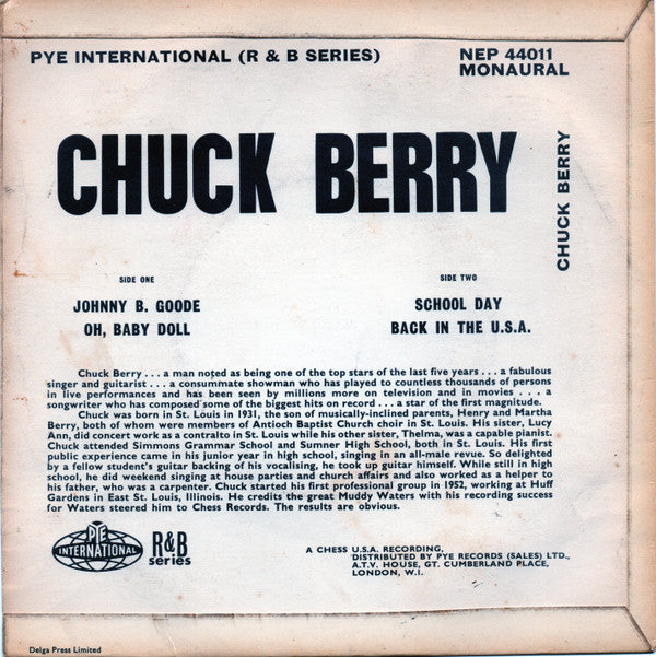 Chuck Berry : Chuck Berry (7", EP, Mono)