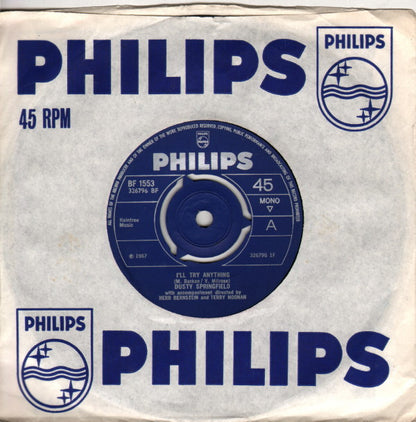 Dusty Springfield : I'll Try Anything (7", Single, Mono, 3 P)