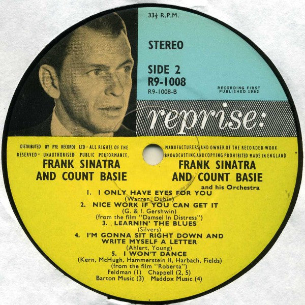 Frank Sinatra - Count Basie : Sinatra - Basie: An Historic Musical First (LP, Album)