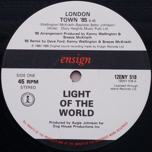 Light Of The World / Beggar & Co. : London Town '85 / (Somebody) Help Me Out (12", Single)