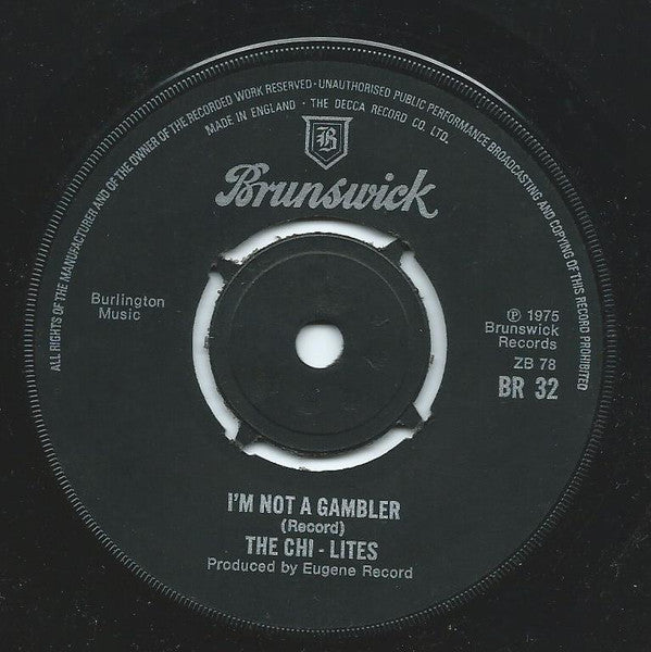 The Chi-Lites : The Devil Is Doing His Work / I'm Not A Gambler (7")